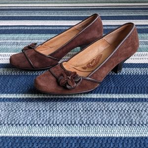 Sofft Kensington Suede Pumps with Flower D…